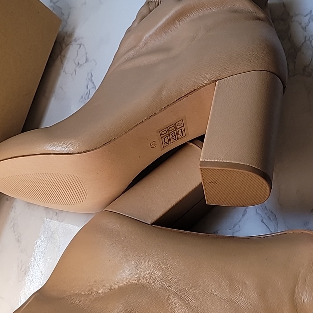 ❤️‍🔥❤️‍🔥MODE COLLECTIVE JIRA LEATHER ANKLE BOOT CAMEL NAPA SIZE 10 - Picture 9 of 12